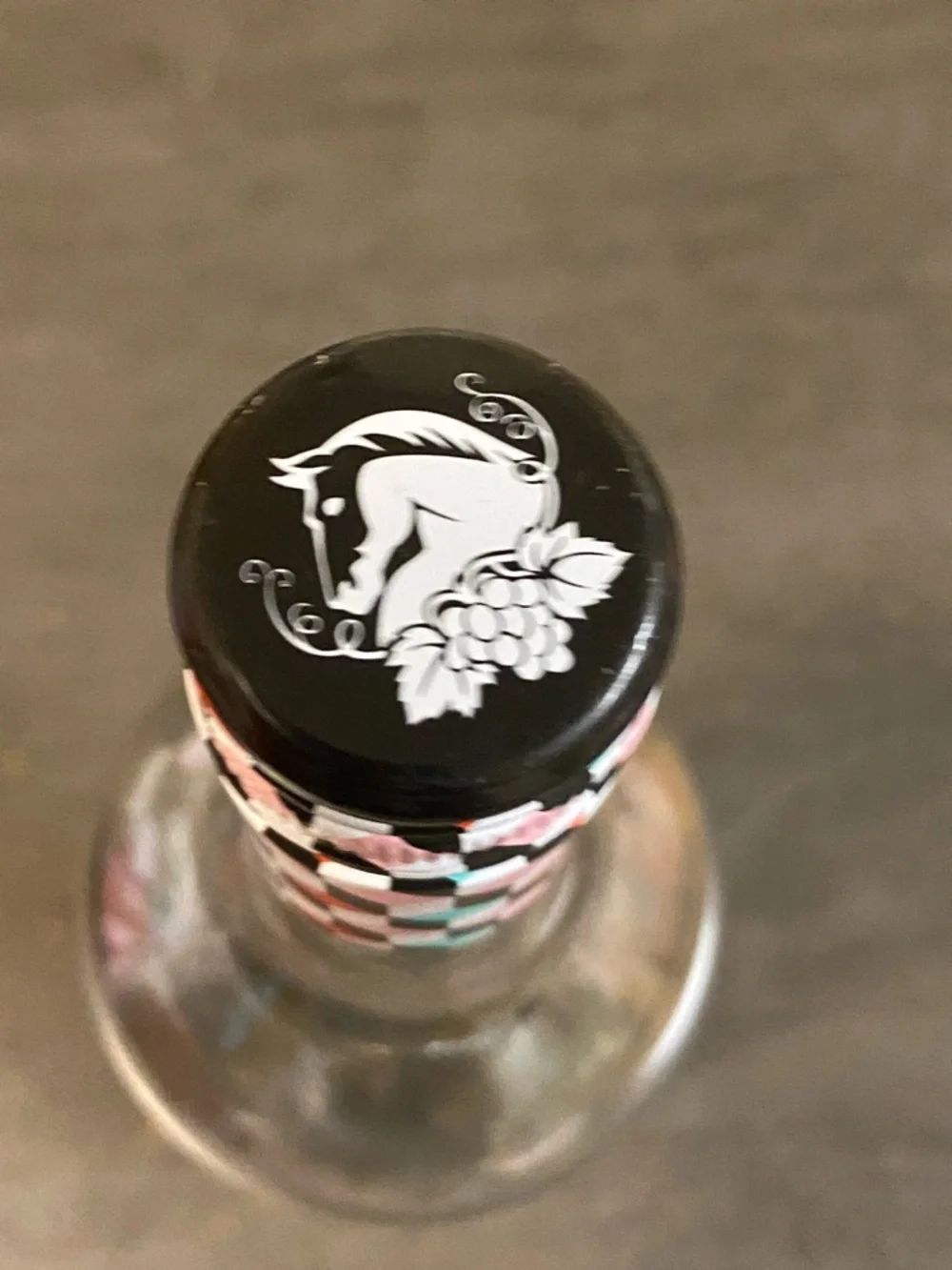 Floral Decorative Glass Bottle